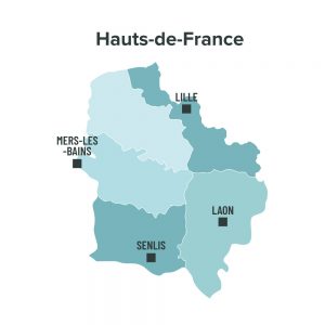 Carte des villes éligibles à la loi Malraux en Hauts de France