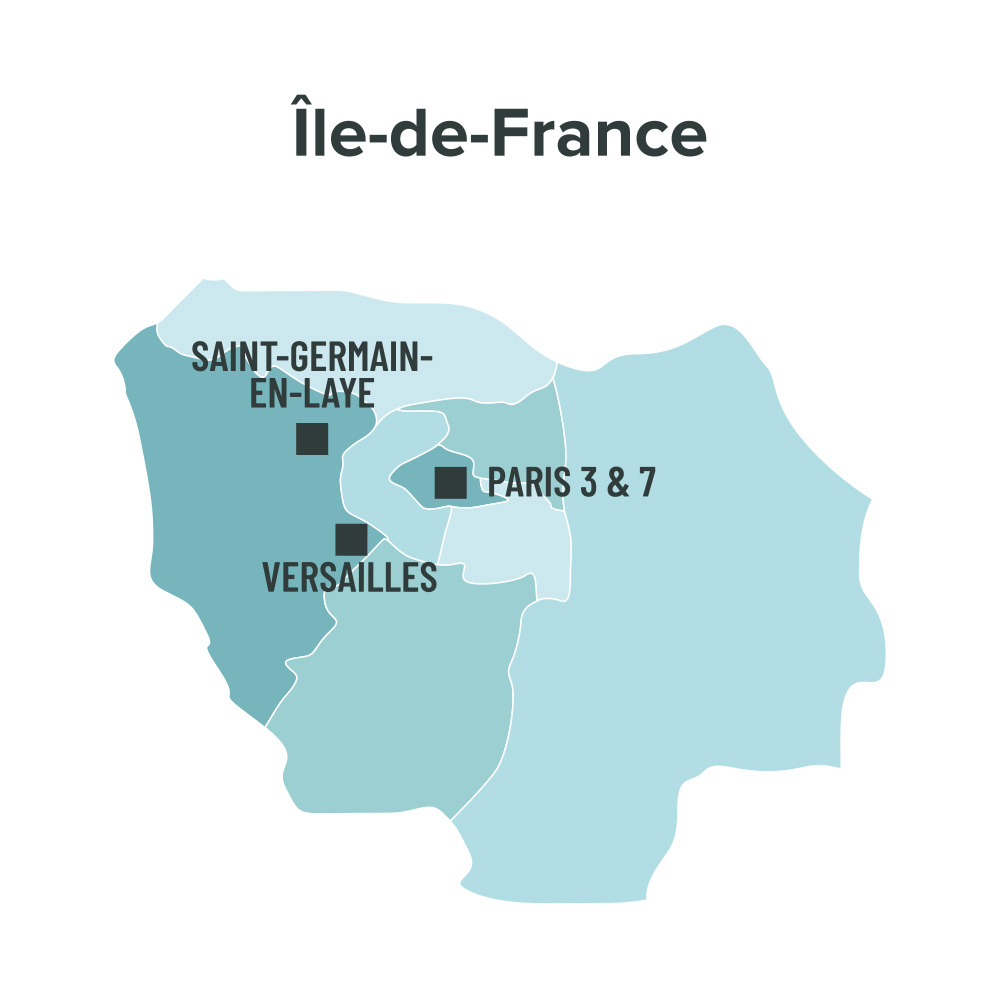 Carte des villes éligibles à la loi Malraux en Ile de France