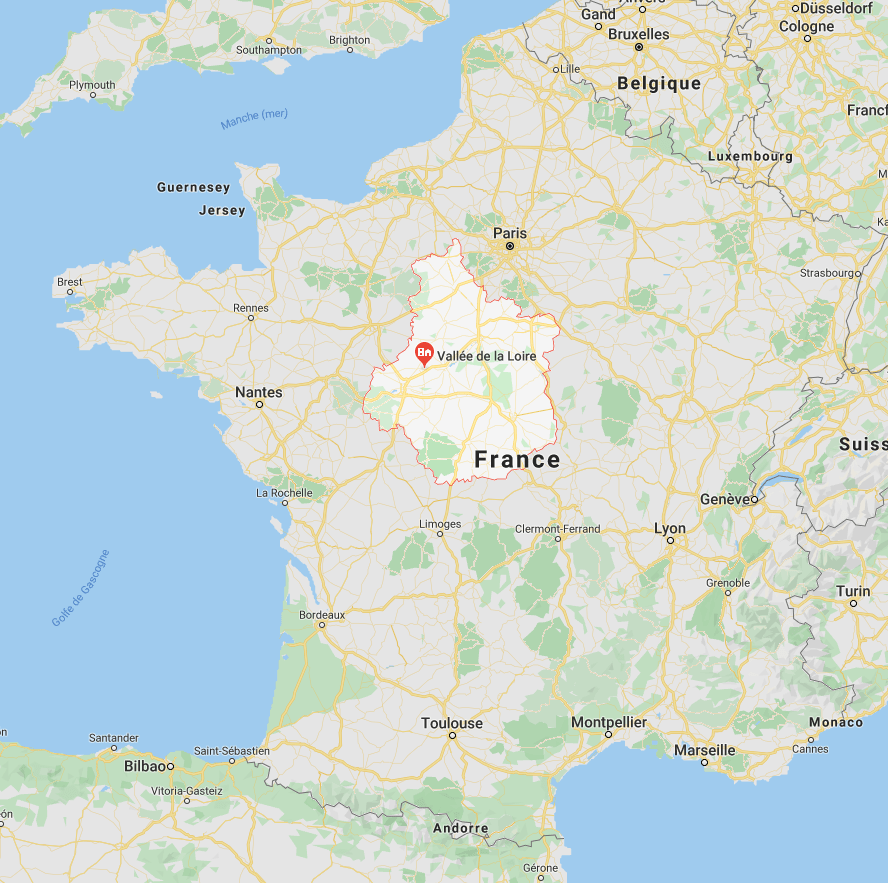Centre Val de Loire sur la carte de France