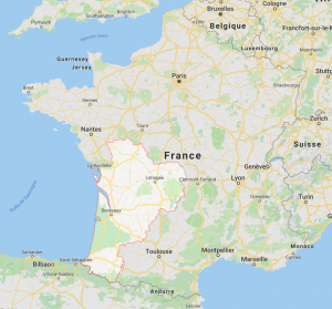 Nouvelle-Aquitaine sur la carte de France