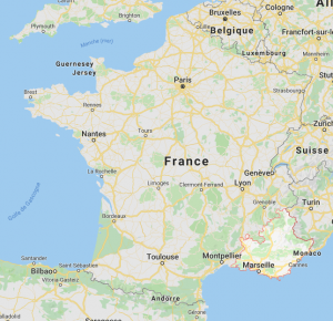 provence-alpes-cote-d-azur sur la carte de france
