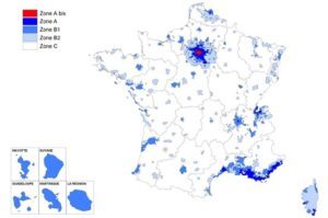 Les zones eligibles à la loi Pinel