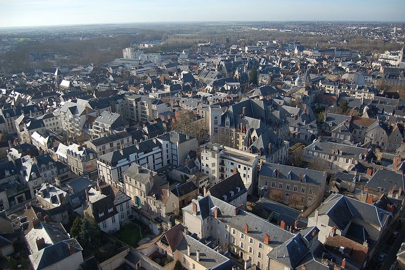 Vue aérienne des immeubles loi Malraux Bourges