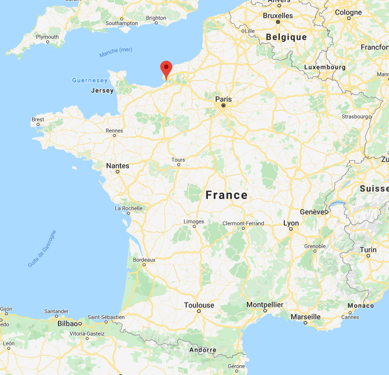 Honfleur sur la carte de France
