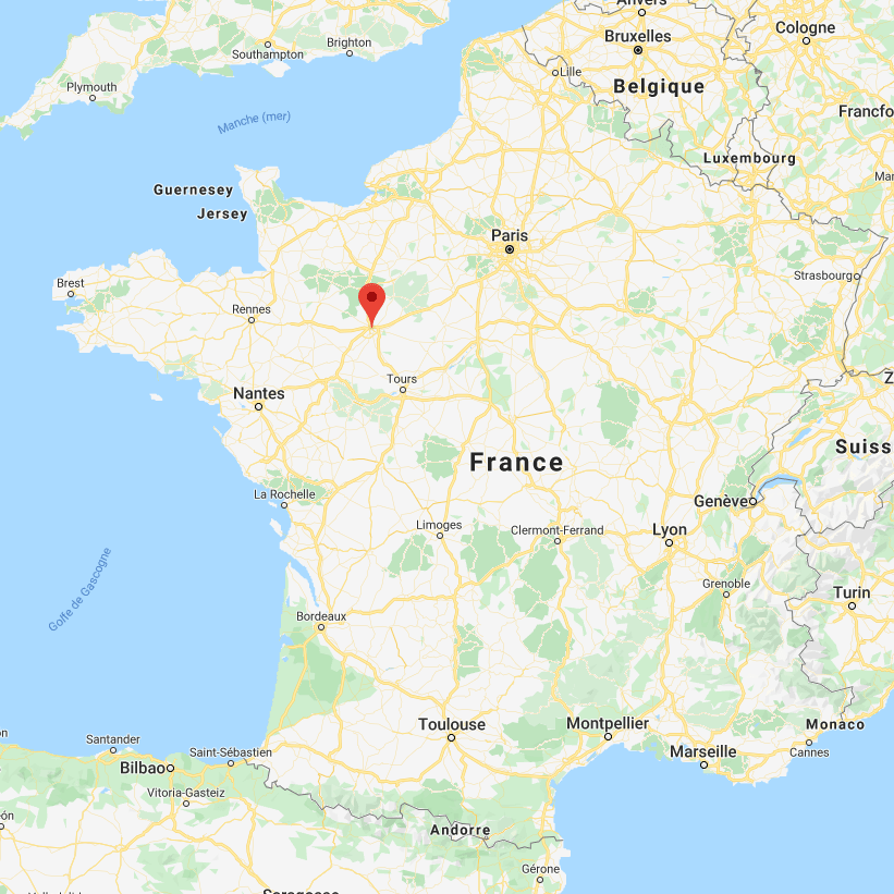 Le Mans sur la carte de France