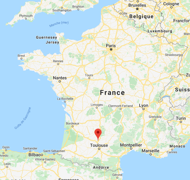 Montauban sur la carte de France