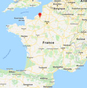 Rouen sur la carte de France