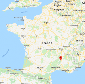 Viviers sur la carte de France