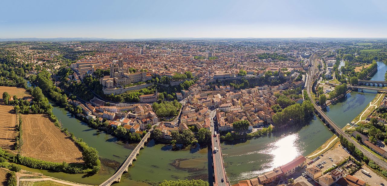 Vue aérienne du secteur loi malraux beziers