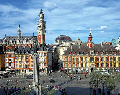 La grande place de Lille au centre de la zone Secteur Sauvegardé Lille