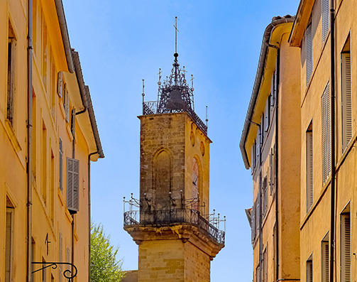 La tour de l'horloge à Aix-en-Provence